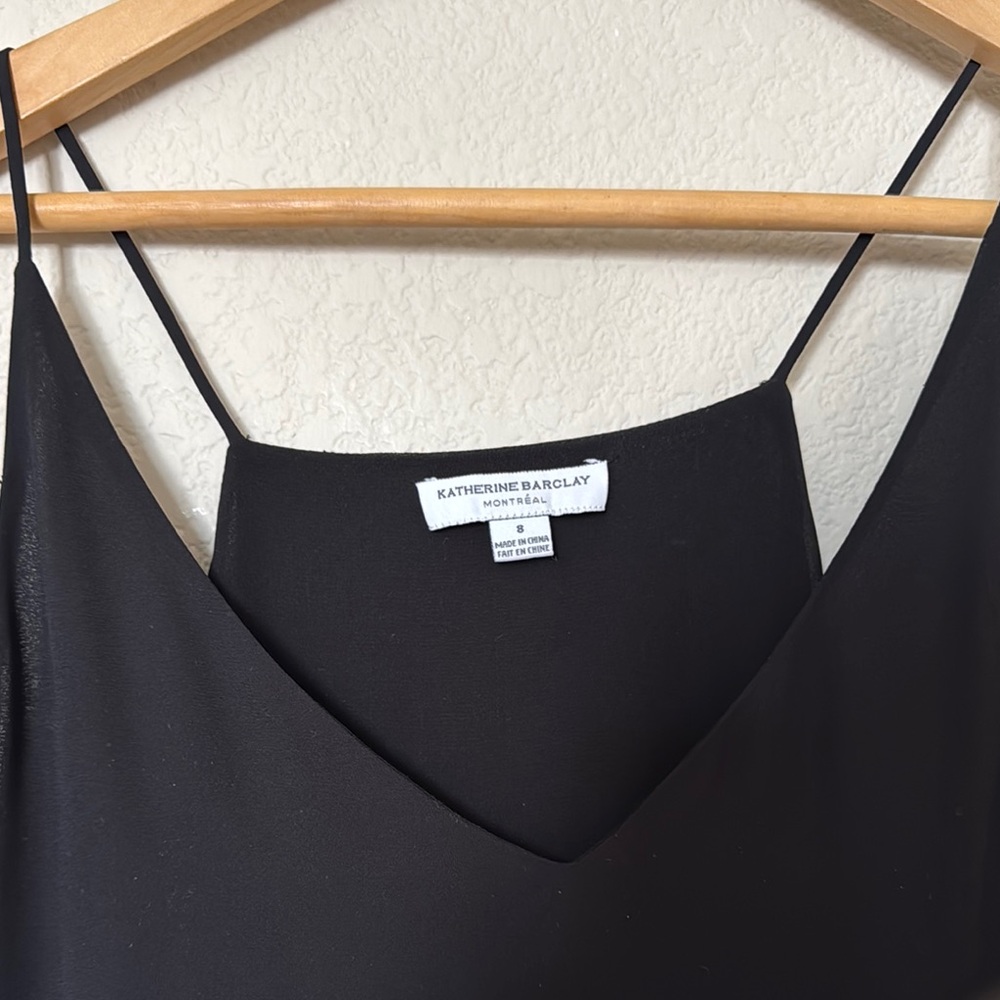 Katherine Barclay Black Sleeveless Slip Dress - Picture 4 of 5